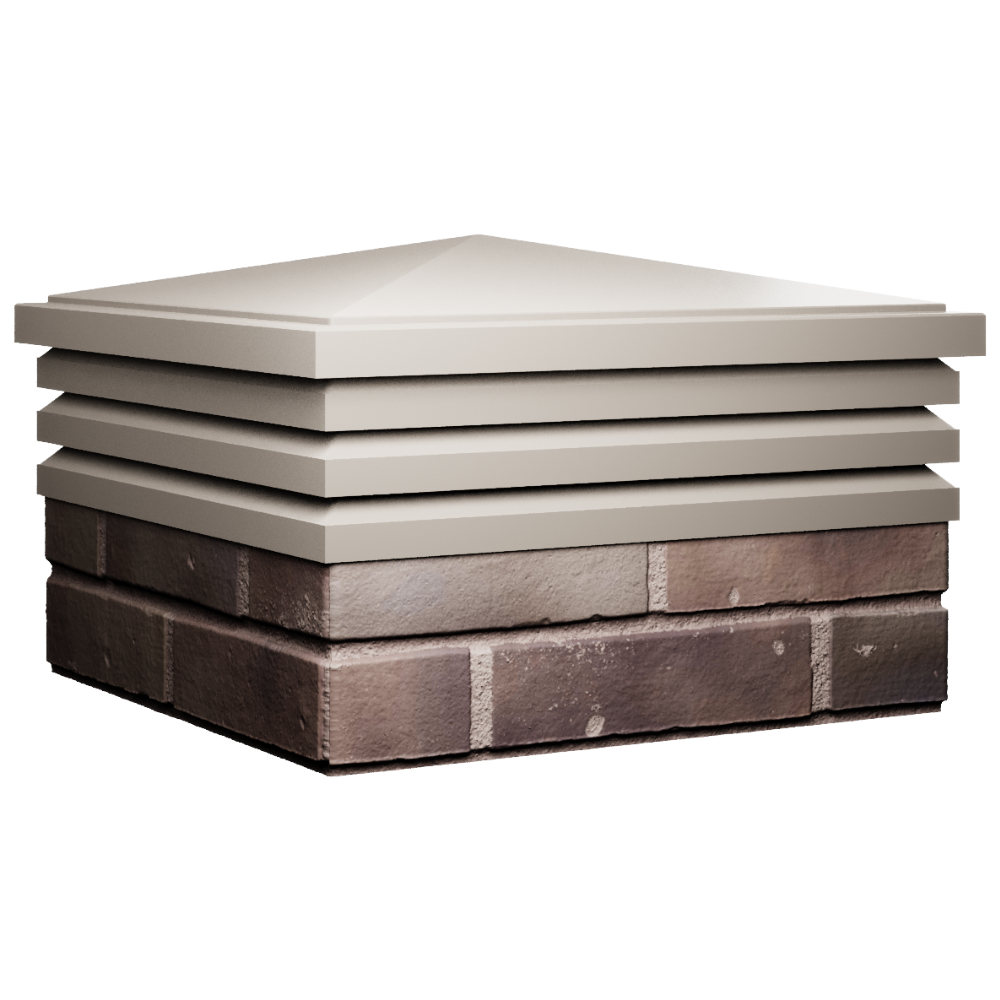 Колпак Zking Бона ХайТек Бежевый на столб 2х2 кирпича (513х513мм) в Ломоносове фото