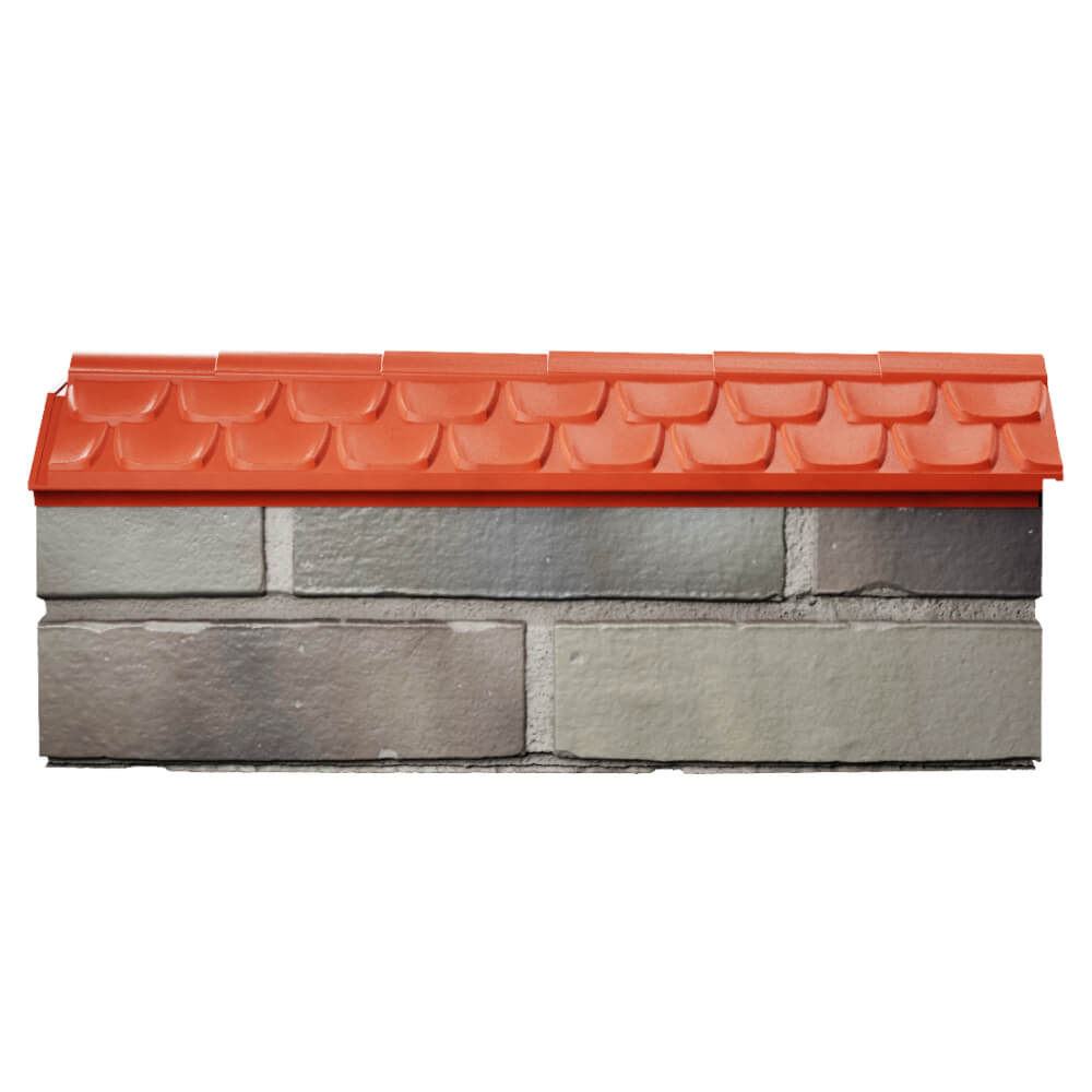 Парапет Zking Эльбрус Красный с посадкой на 0.5 кирпича (130мм) в Ломоносове фото