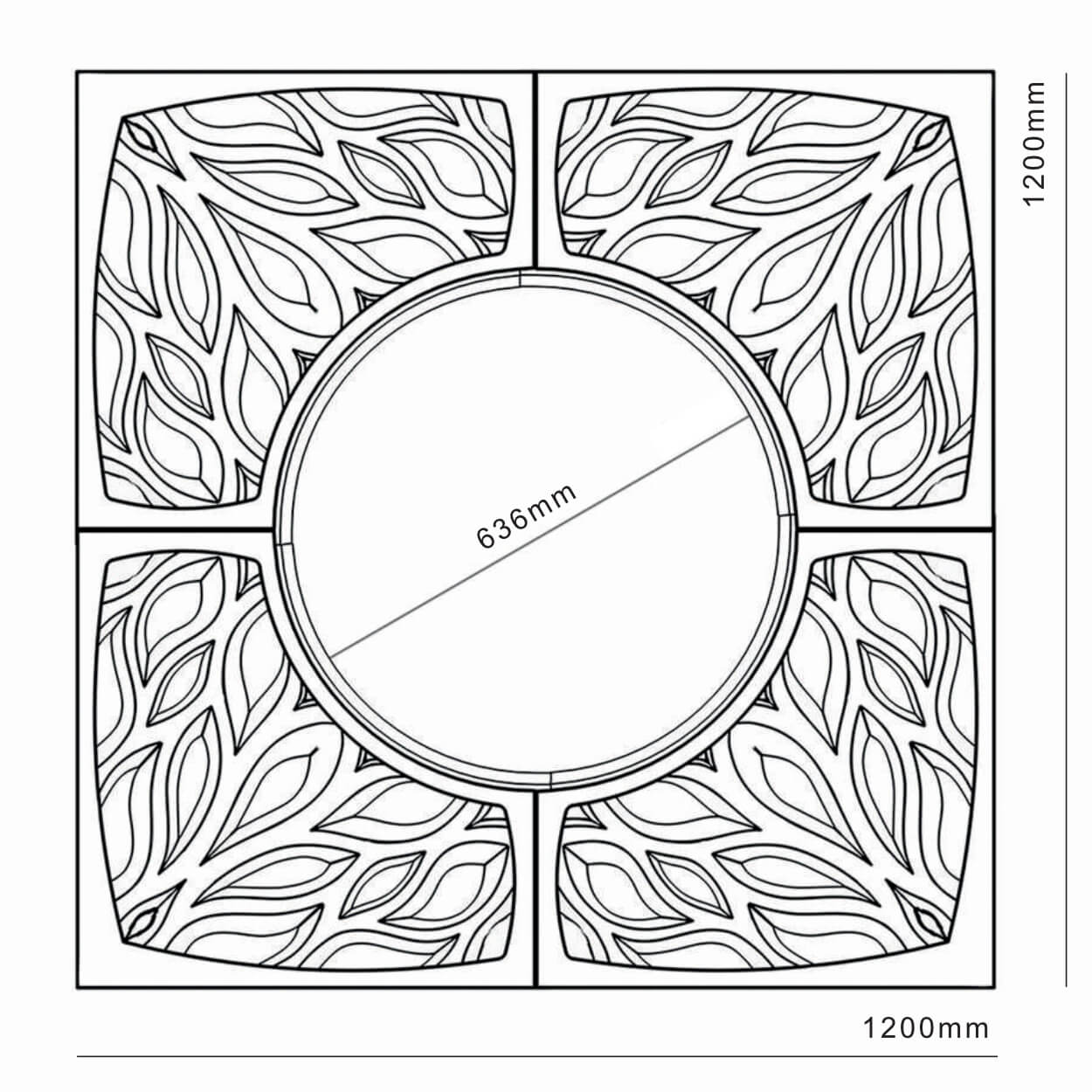 Приствольная решетка для дерева ZKING CRUST 1.2х1.2м Черная в Ломоносове фото