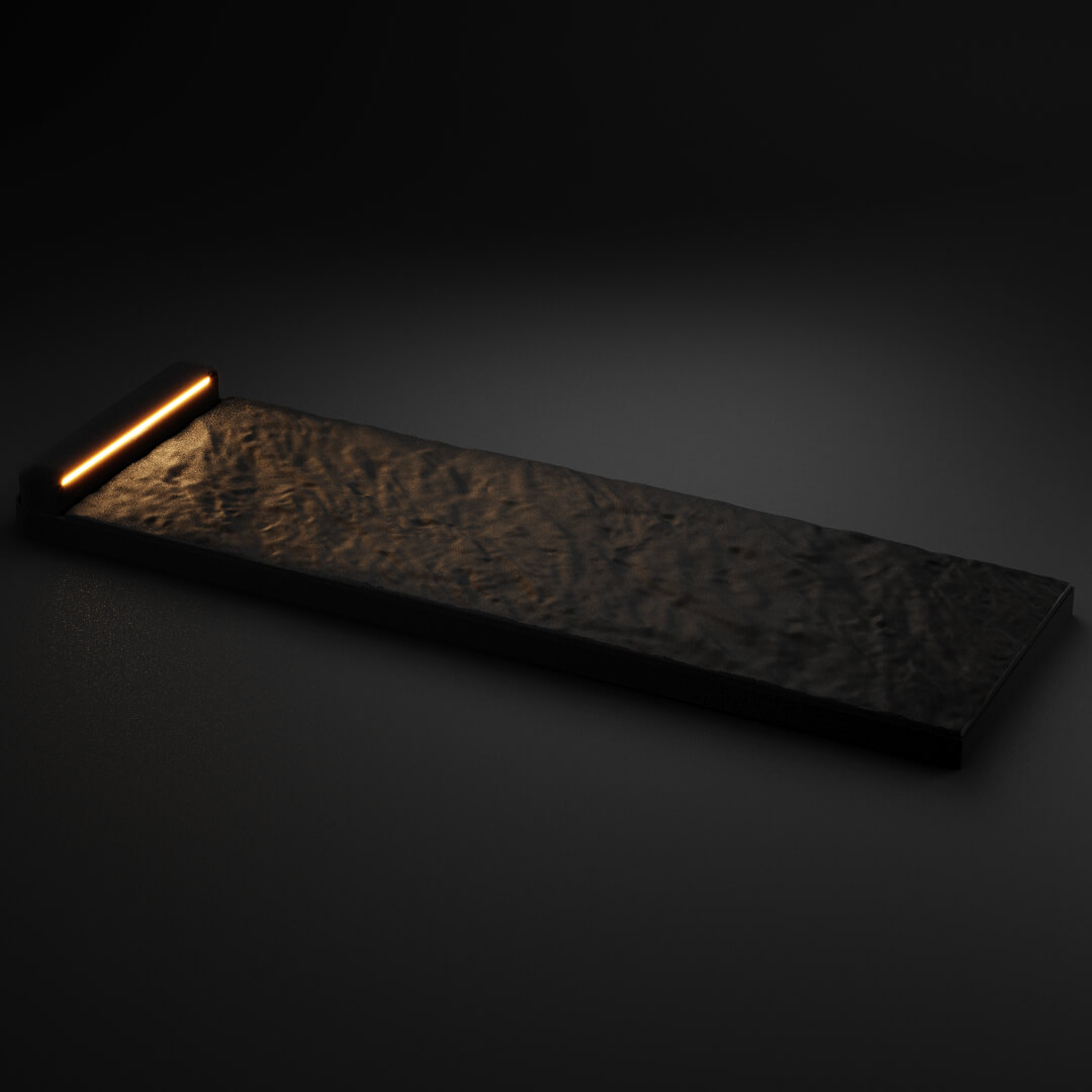 LED Светильник для шаговой плиты STONE Черный Сланец 330х75х98мм в Ломоносове фото