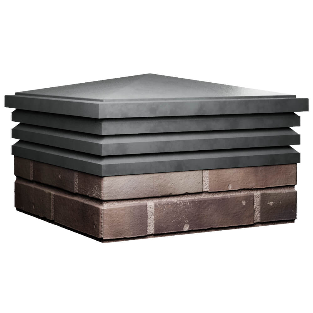 Колпак Zking Бона ХайТек Серый на столб 2х2 кирпича (513х513мм) в Ломоносове фото