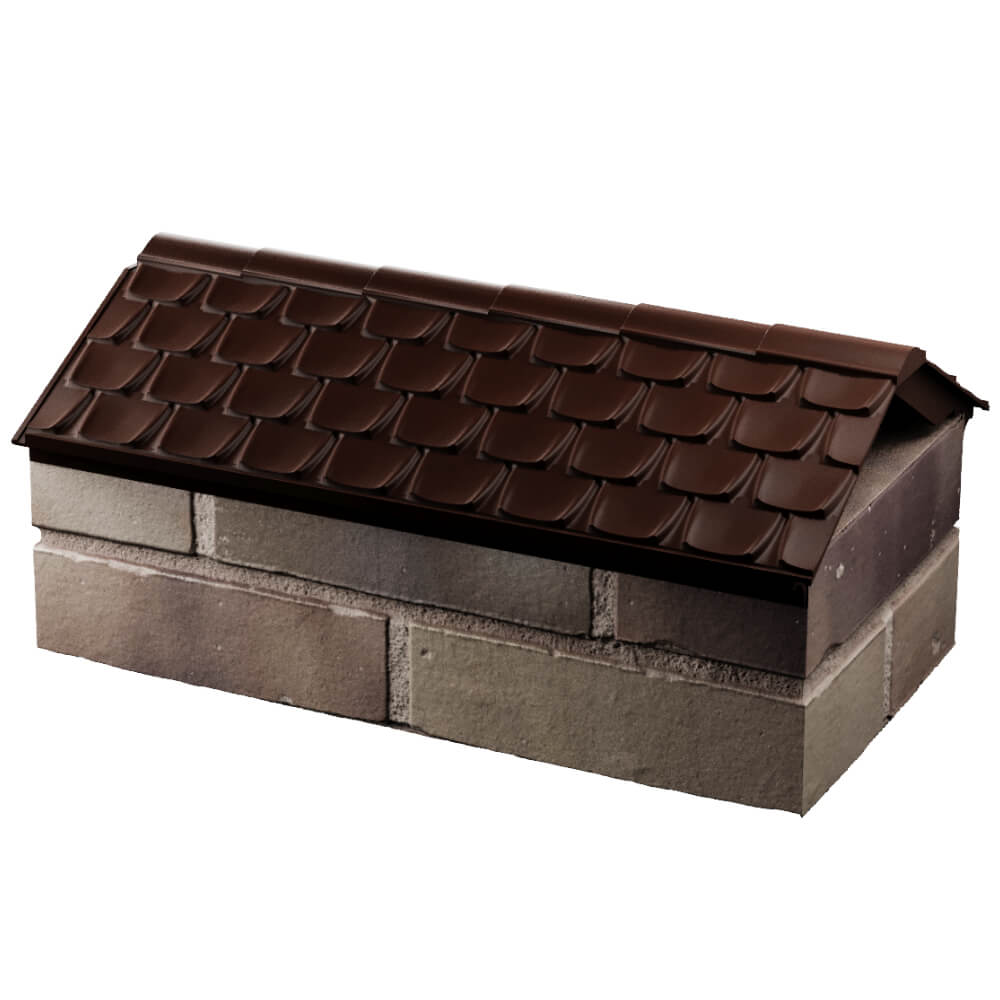 Парапет Zking Эльбрус Коричневый с посадкой на 1 кирпич (255мм) в Ломоносове фото