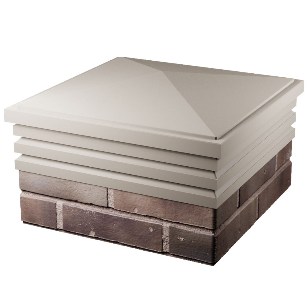 Колпак Zking Бона ХайТек Бежевый на столб 2х2 кирпича (513х513мм) в Ломоносове фото