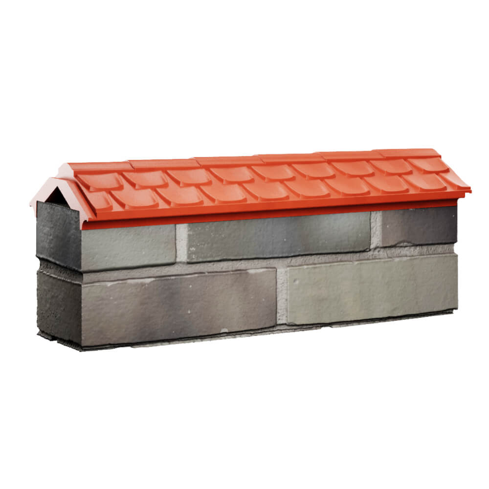 Парапет Zking Эльбрус Красный с посадкой на 0.5 кирпича (130мм) Ломоносов фото