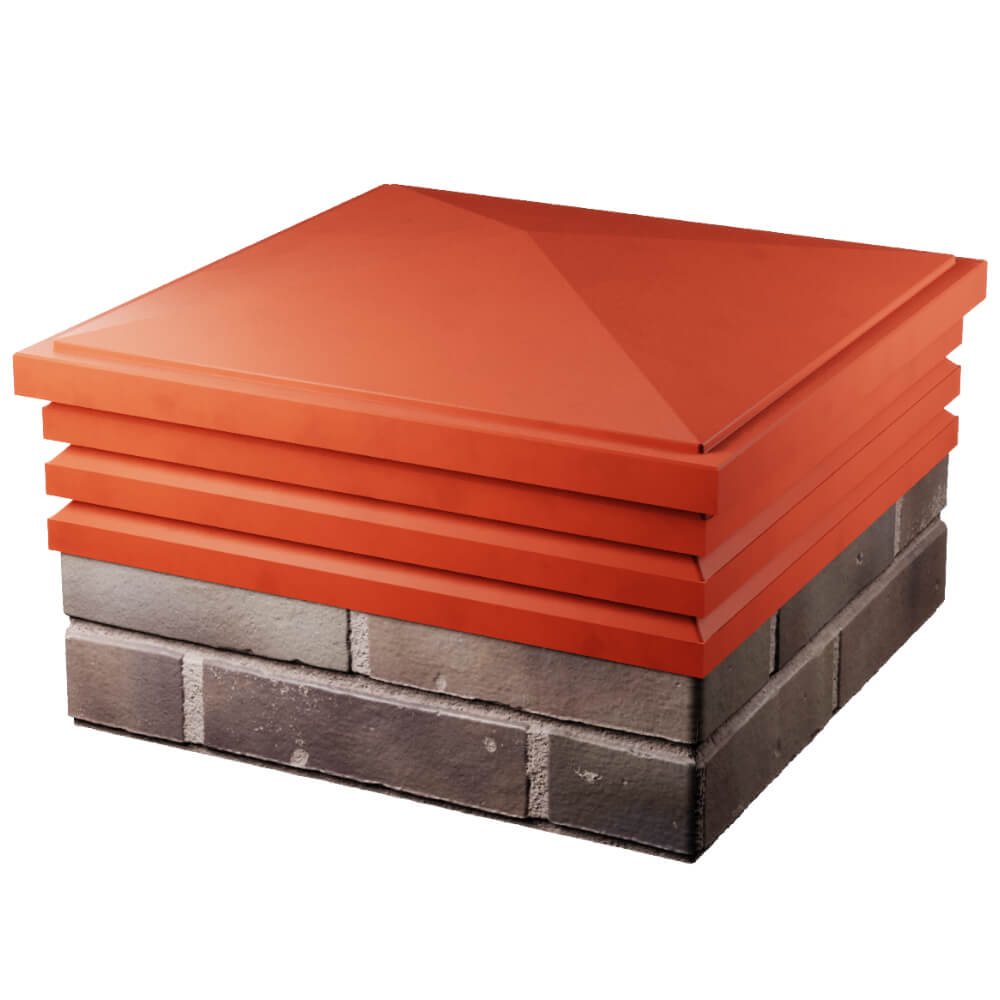 Колпак Zking Бона ХайТек Красный на столб 2х2 кирпича (513х513мм) в Ломоносове фото