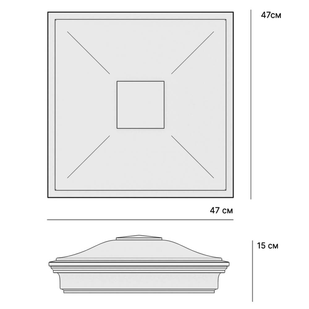 Колпак Zking Монблан Коричневый на столб 1.5х1.5 кирпича (385х385мм) в Ломоносове фото