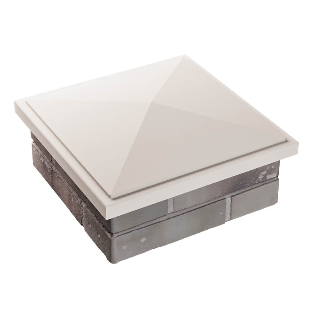 Колпак Zking БонаМоно Бежевый на столб 1.5х1.5 кирпича (385х385, 400х400мм) в Ломоносове фото