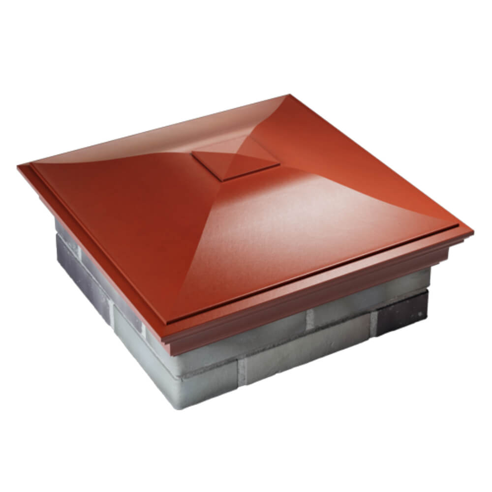 Колпак Zking Монблан Красный на столб 2х2 кирпича (515х515мм) Ломоносов фото