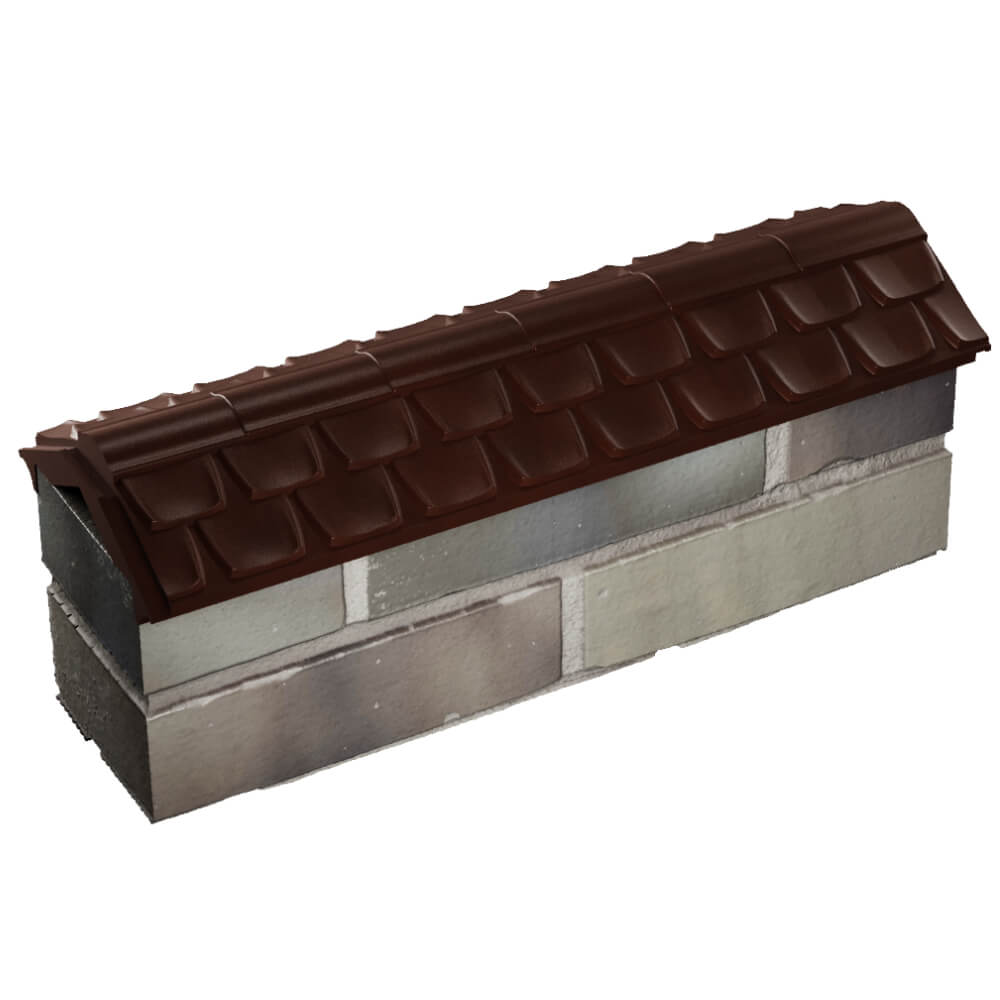 Парапет Zking Эльбрус Коричневый с посадкой на 0.5 кирпича (130мм) в Ломоносове фото