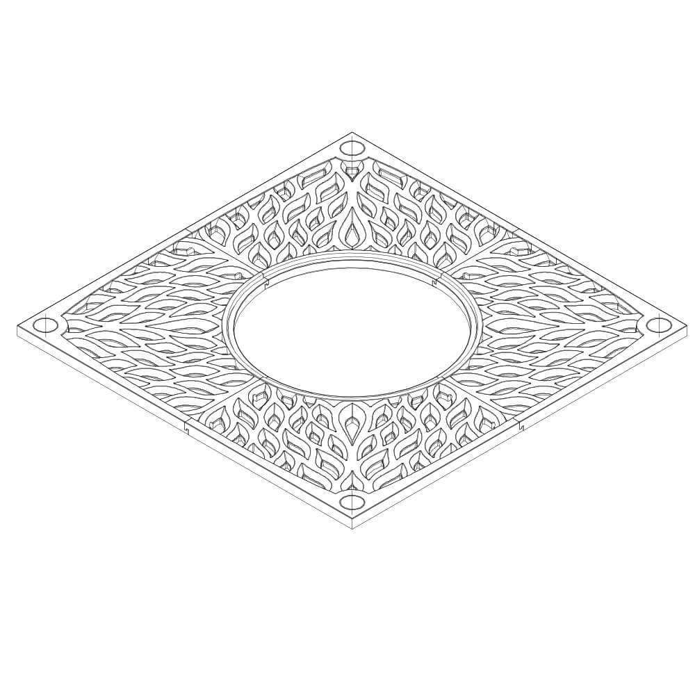 Приствольная решетка для дерева ZKING CRUST 2х2м Черная в Ломоносове фото