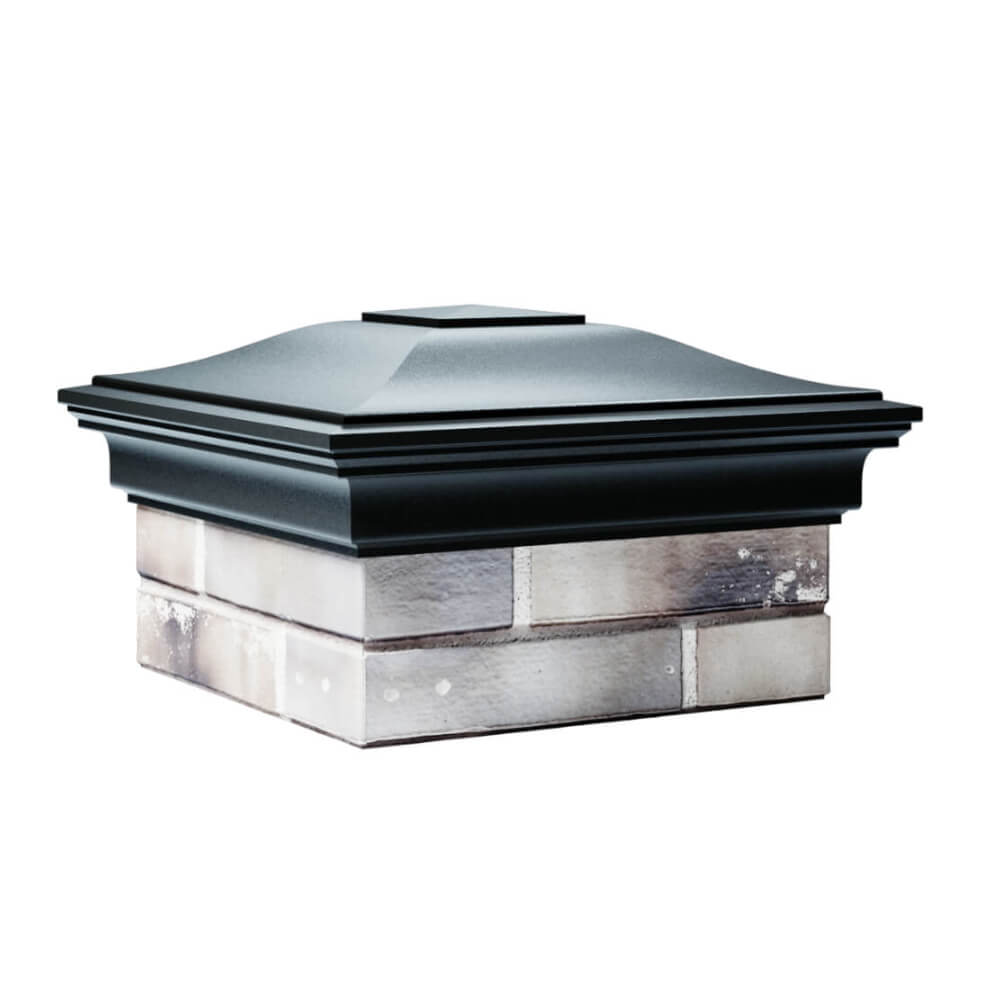 Колпак Zking Монблан Черный на столб 1.5х1.5 еврокирпича 0.7НФ (355х355мм) в Ломоносове фото