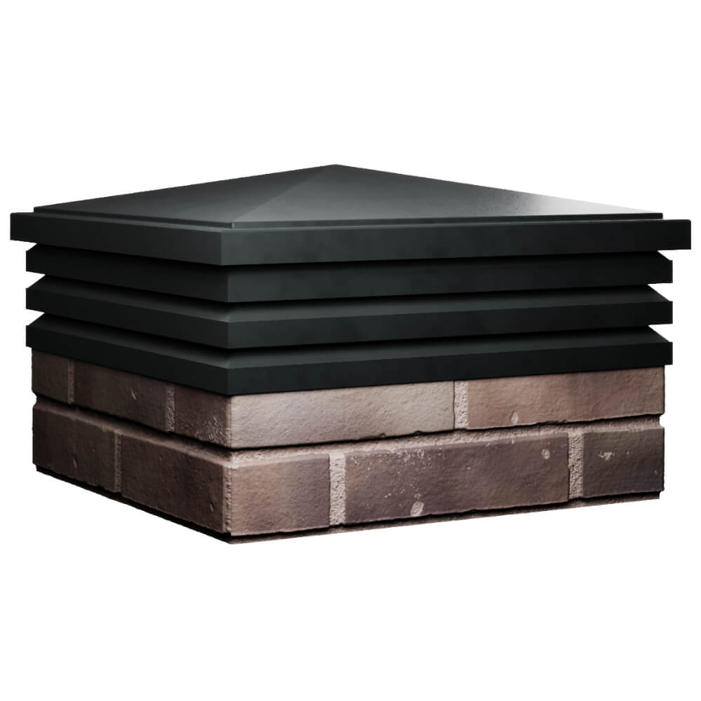 Колпак Zking Бона ХайТек Черный на столб 2х2 кирпича (513х513мм) в Ломоносове фото