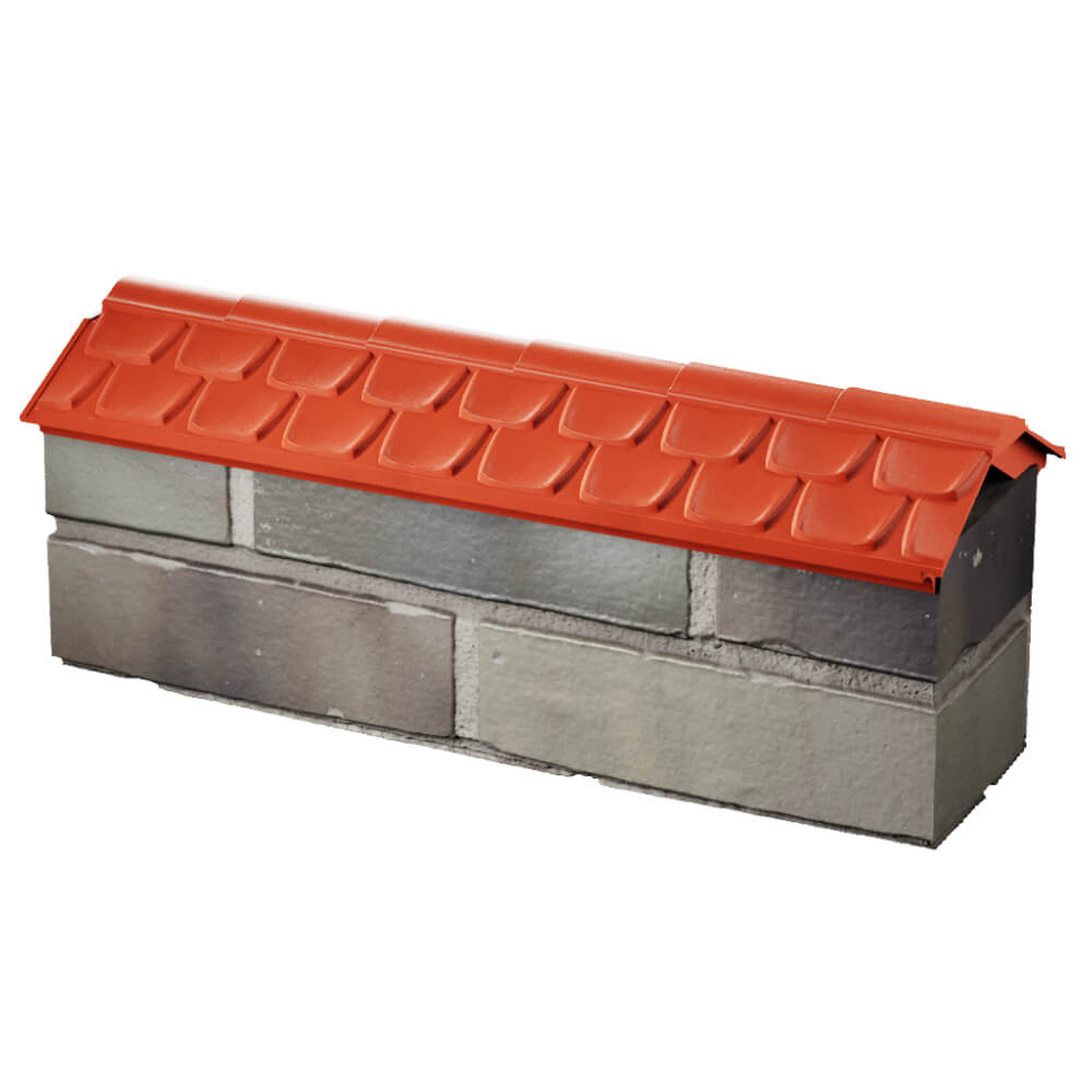 Парапет Zking Эльбрус Красный с посадкой на 0.5 кирпича (130мм) в Ломоносове фото