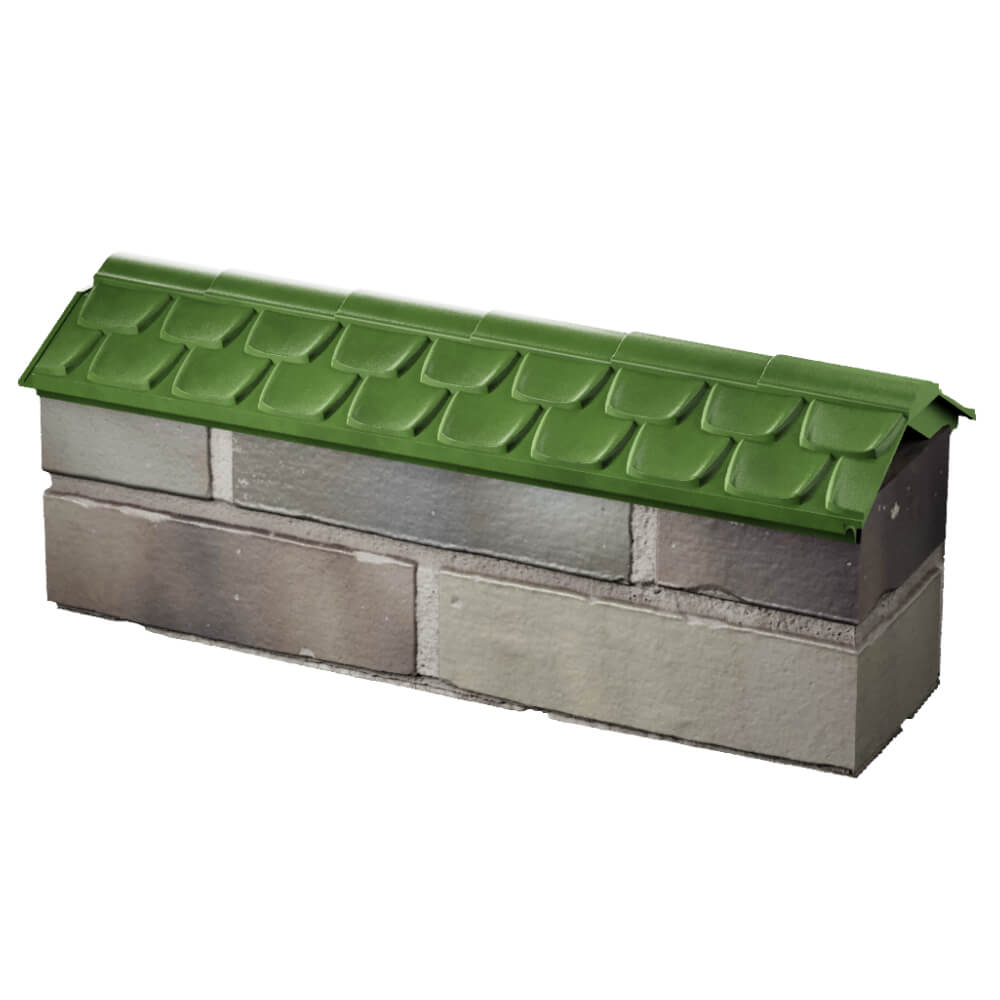 Парапет Zking Эльбрус Зеленый с посадкой на 0.5 кирпича (130мм) в Ломоносове фото