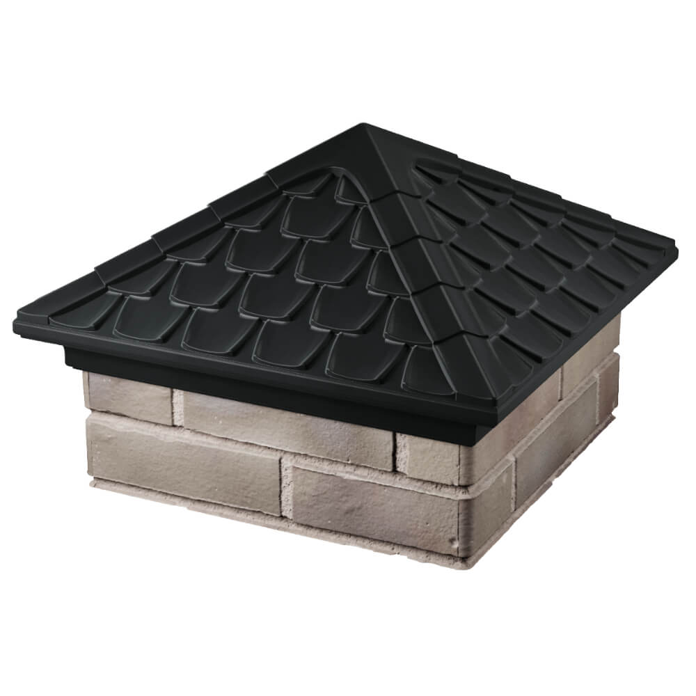 Колпак Zking Эльбрус Черный на столб 1.5х1.5 кирпича (385х385мм) в Ломоносове фото