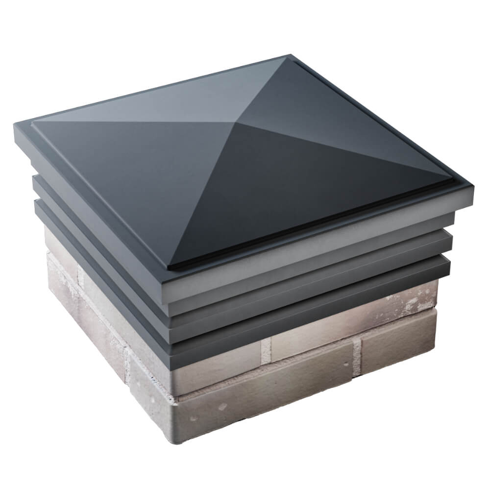 Колпак Zking Бона ХайТек Серый на столб 1.5х1.5 кирпича (385х385мм) в Ломоносове фото