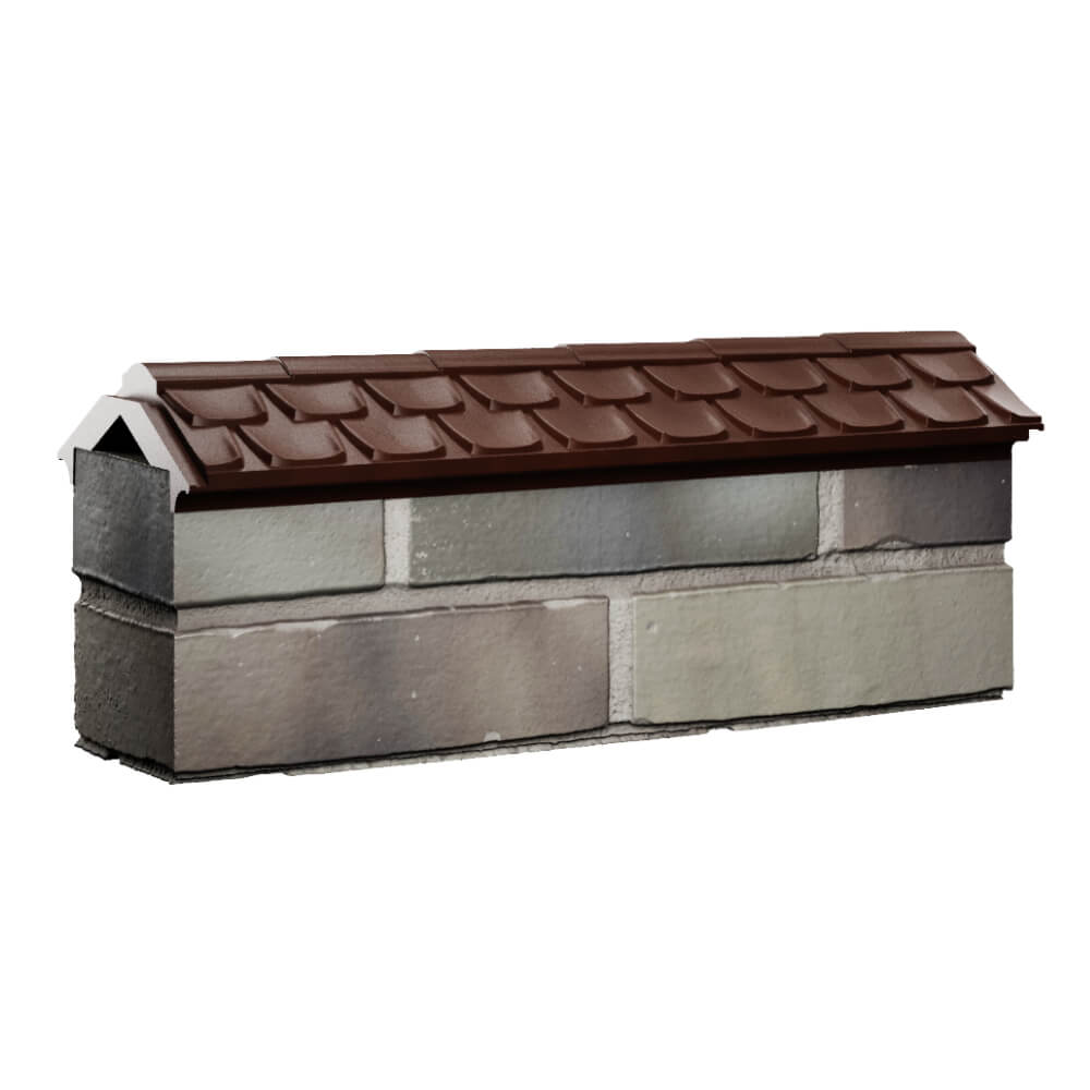 Парапет Zking Эльбрус Коричневый с посадкой на 0.5 кирпича (130мм) Ломоносов фото