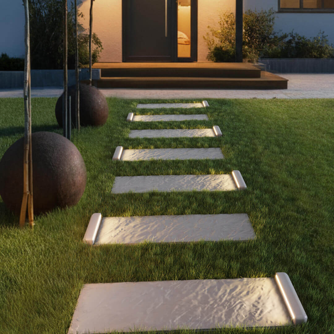 LED Светильник для шаговой плиты STONE Светлая Галька 330х75х98мм в Ломоносове фото