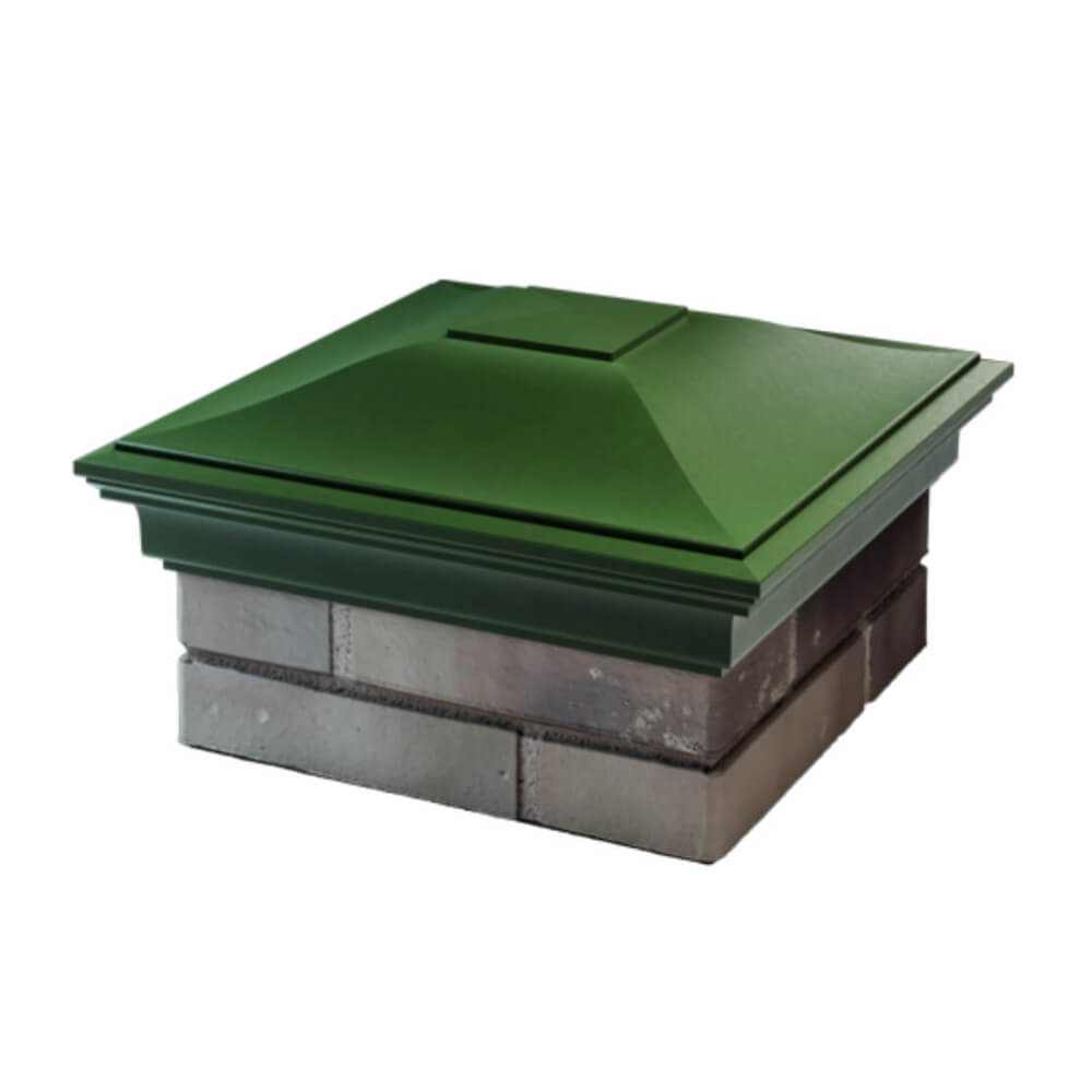 Колпак Zking Монблан Зеленый на столб 1.5х1.5 еврокирпича 0.7НФ (355х355мм) в Ломоносове фото