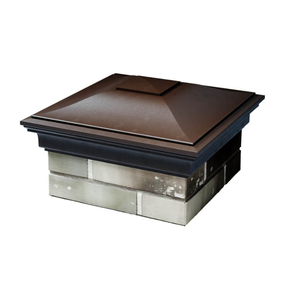 Колпак Zking Монблан Коричневый на столб 1.5х1.5 еврокирпича 0.7НФ (355х355мм) в Ломоносове фото