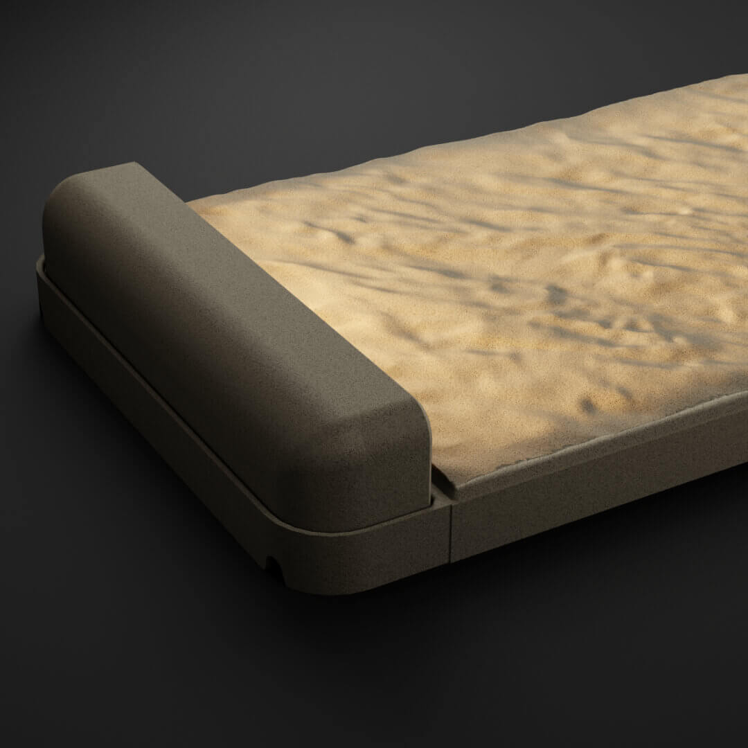 LED Светильник для шаговой плиты STONE Светлая Галька 330х75х98мм в Ломоносове фото