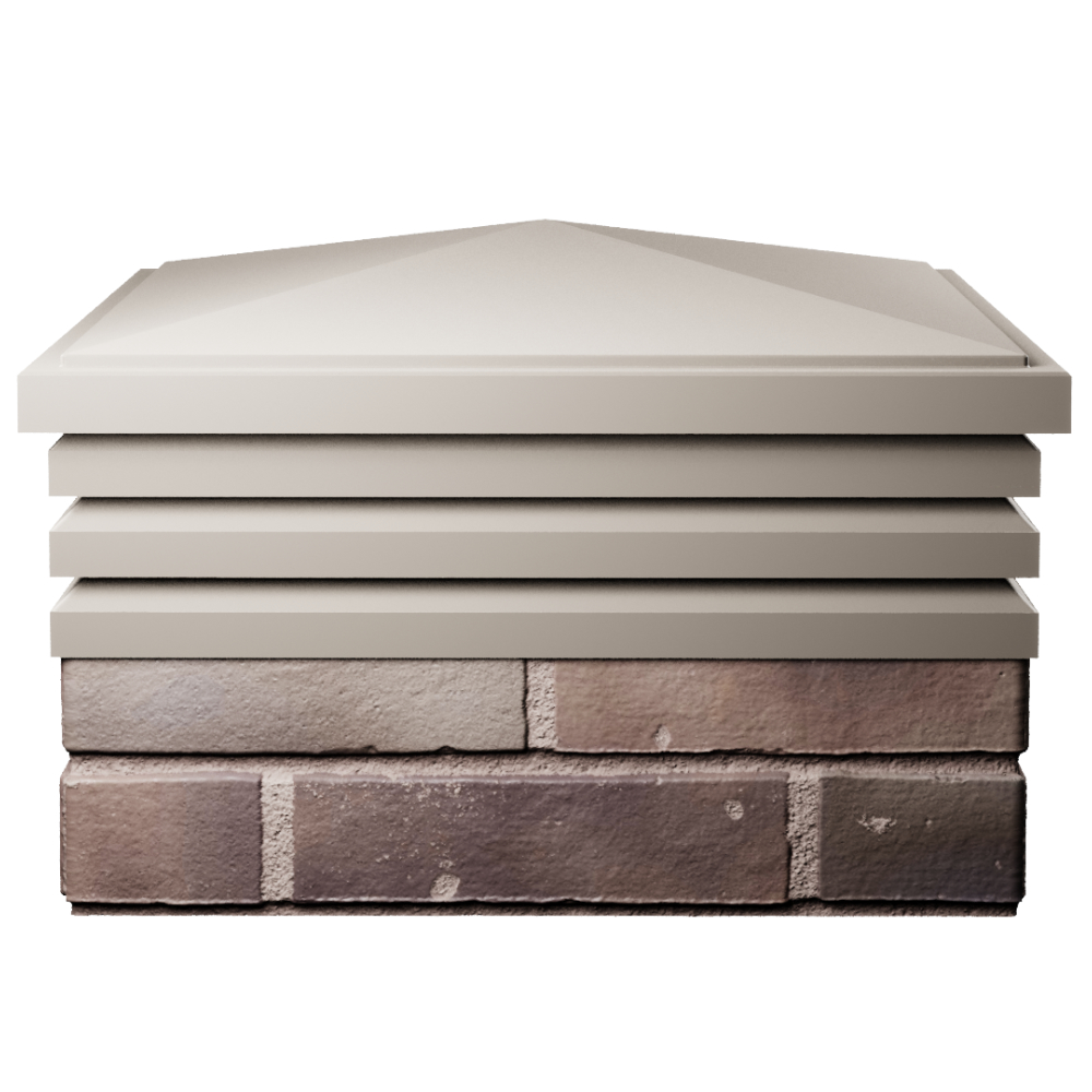 Колпак Zking Бона ХайТек Бежевый на столб 2х2 кирпича (513х513мм) Ломоносов фото
