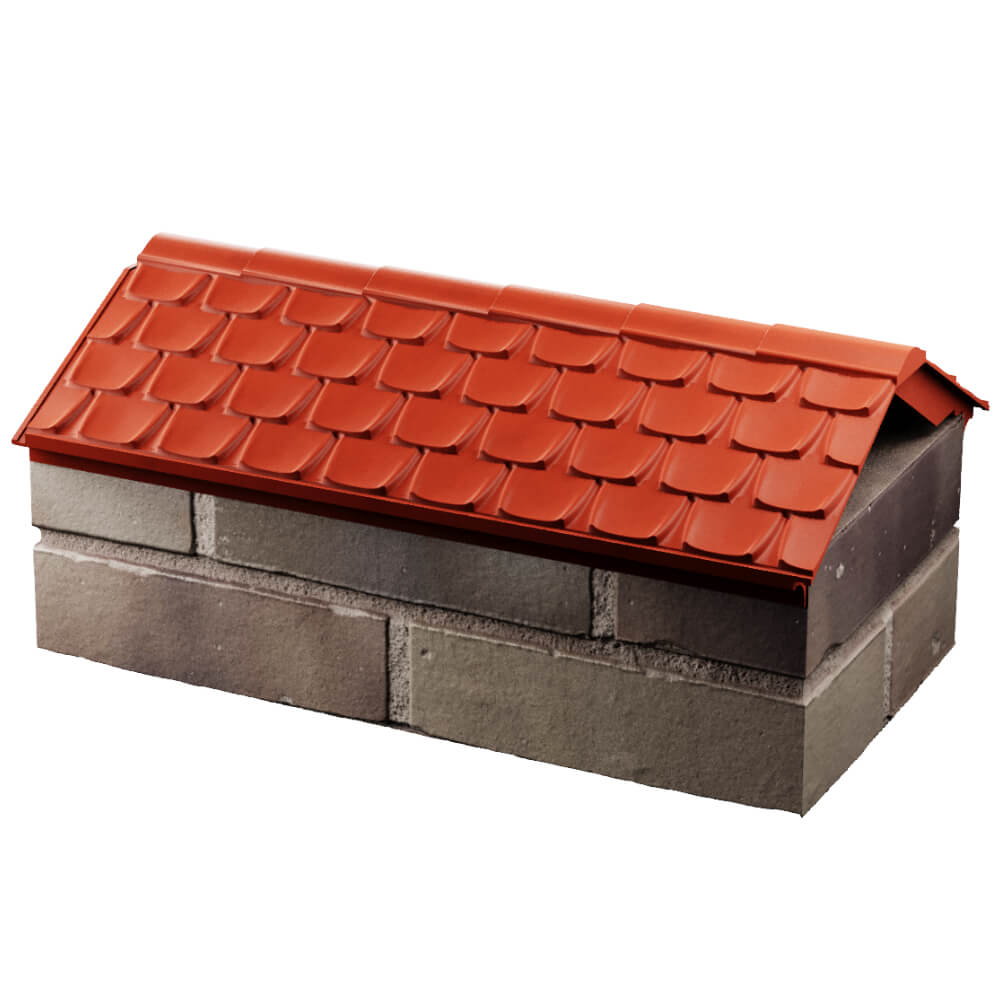 Парапет Zking Эльбрус Красный с посадкой на 1 кирпич (255мм) в Ломоносове фото