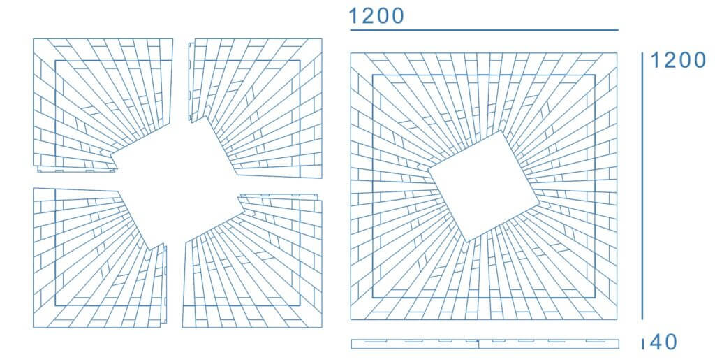 Приствольная решетка для дерева ZKING ATMOSPHERE 1.2х1.2м Черная в Ломоносове фото