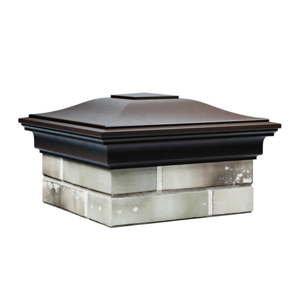 Колпак Zking Монблан Коричневый на столб 1.5х1.5 еврокирпича 0.7НФ (355х355мм) в Ломоносове фото