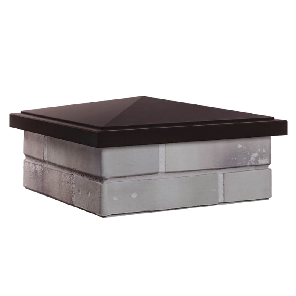 Колпак Zking БонаМоно Коричневый на столб 1.5х1.5 кирпича (385х385, 400х400мм) в Ломоносове фото