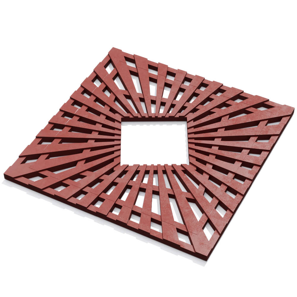 Приствольная решетка для дерева ZKING ATMOSPHERE 1.2х1.2м Красная в Ломоносове фото