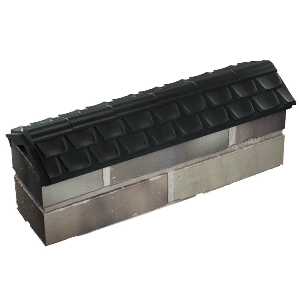 Парапет Zking Эльбрус Черный с посадкой на 0.5 кирпича (130мм) в Ломоносове фото