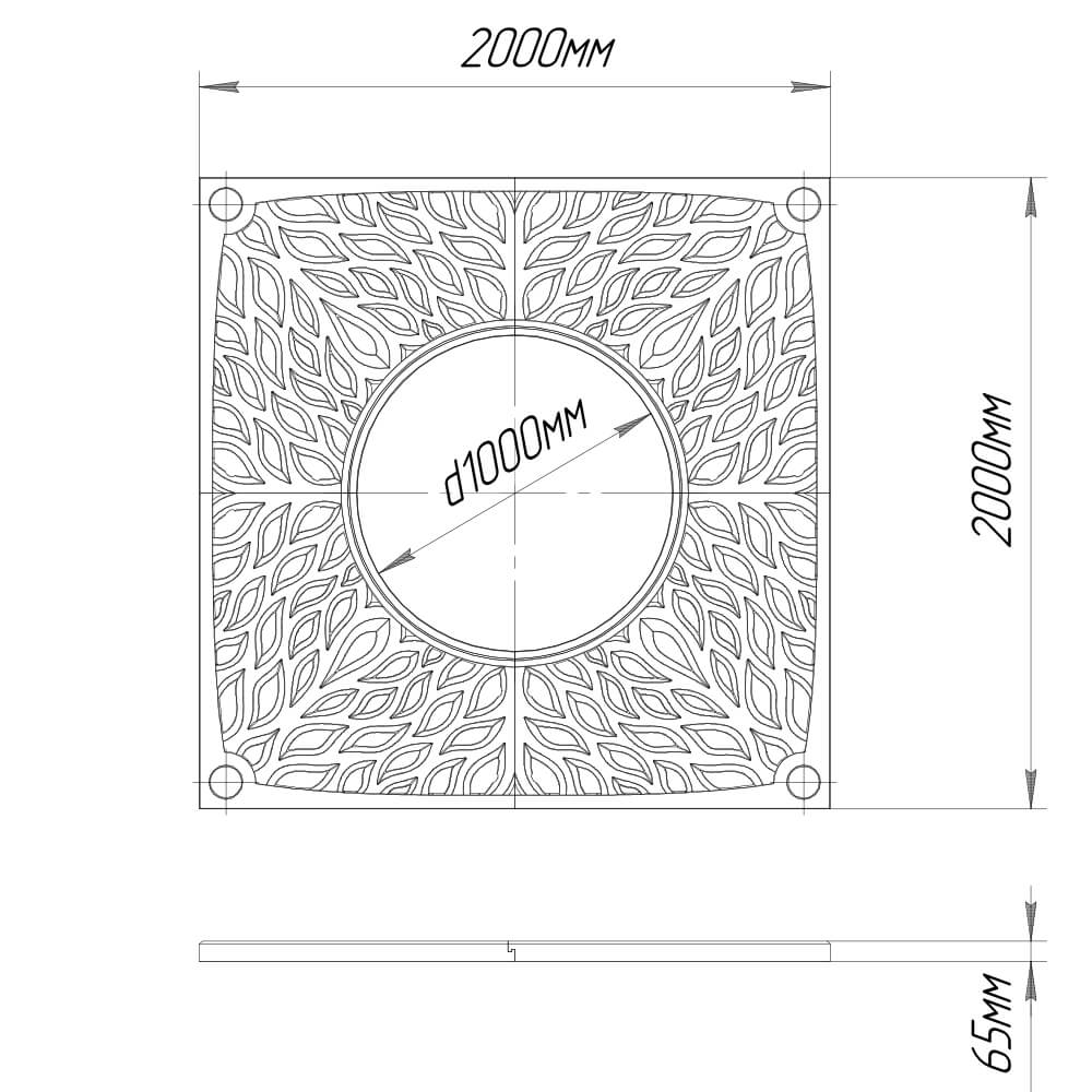 Приствольная решетка для дерева ZKING CRUST 2х2м Черная в Ломоносове фото