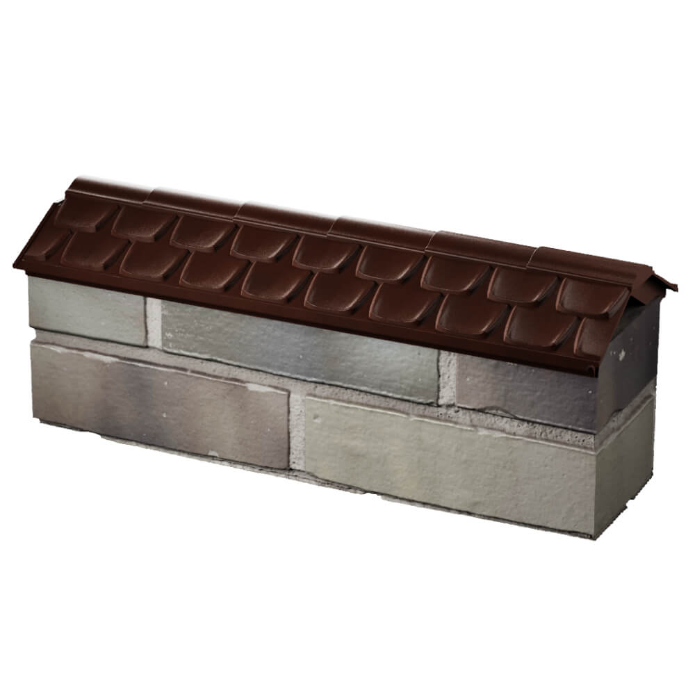 Парапет Zking Эльбрус Коричневый с посадкой на 0.5 кирпича (130мм) в Ломоносове фото