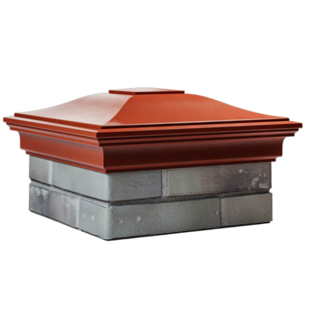 Колпак Zking Монблан Красный на столб 1.5х1.5 кирпича (385х385мм) в Ломоносове фото