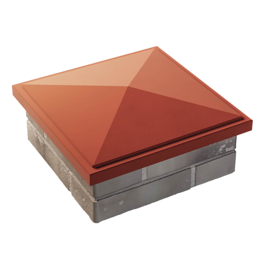 Колпак Zking БонаМоно Красный на столб 1.5х1.5 кирпича (385х385, 400х400мм) в Ломоносове фото