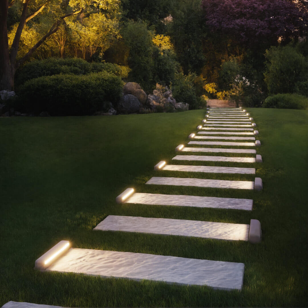 LED Светильник для шаговой плиты STONE Светлая Галька 330х75х98мм в Ломоносове фото