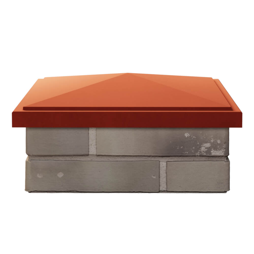 Колпак Zking БонаМоно Красный на столб 1.5х1.5 кирпича (385х385, 400х400мм) Ломоносов фото