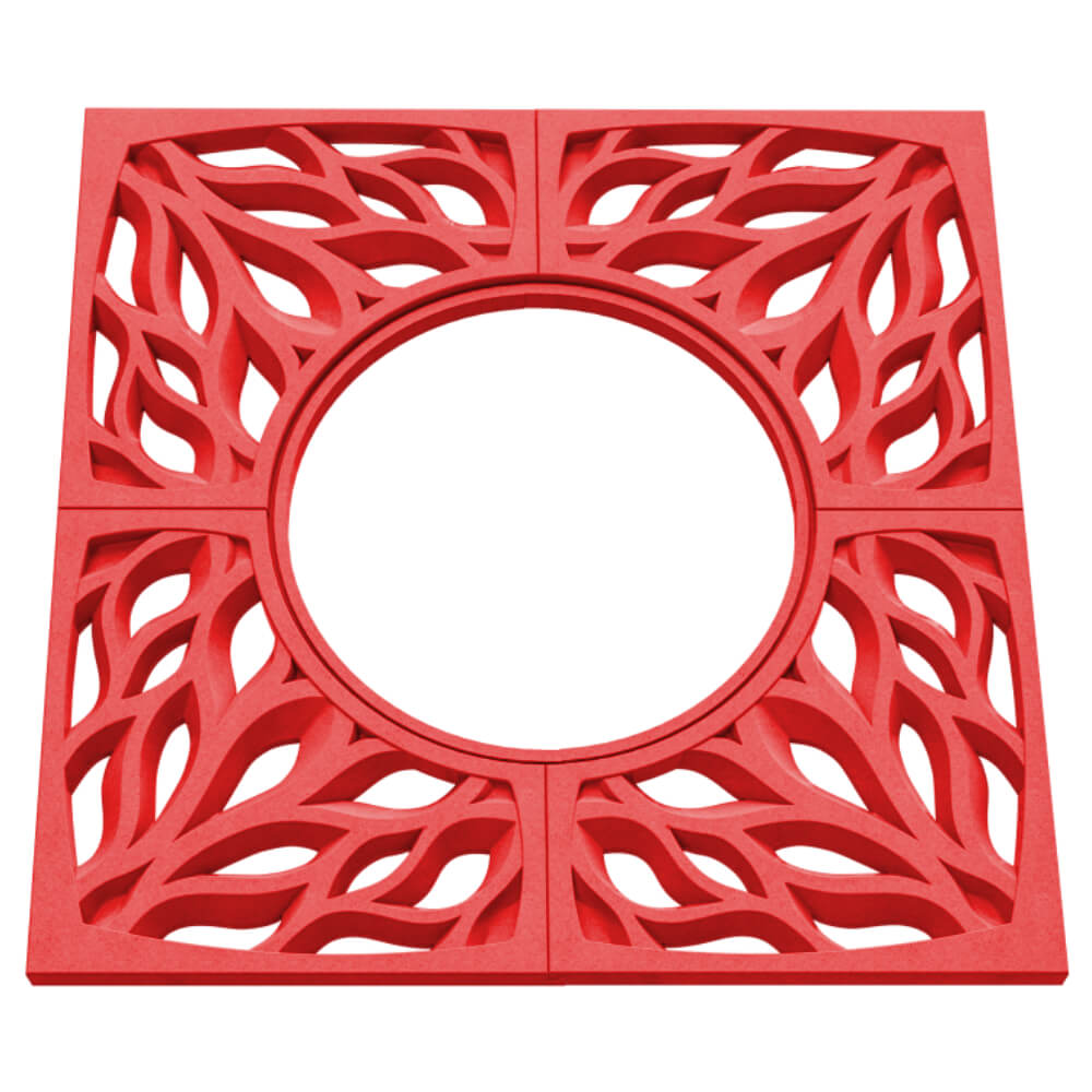 Приствольная решетка для дерева ZKING CRUST 1.2х1.2м Красная в Ломоносове фото