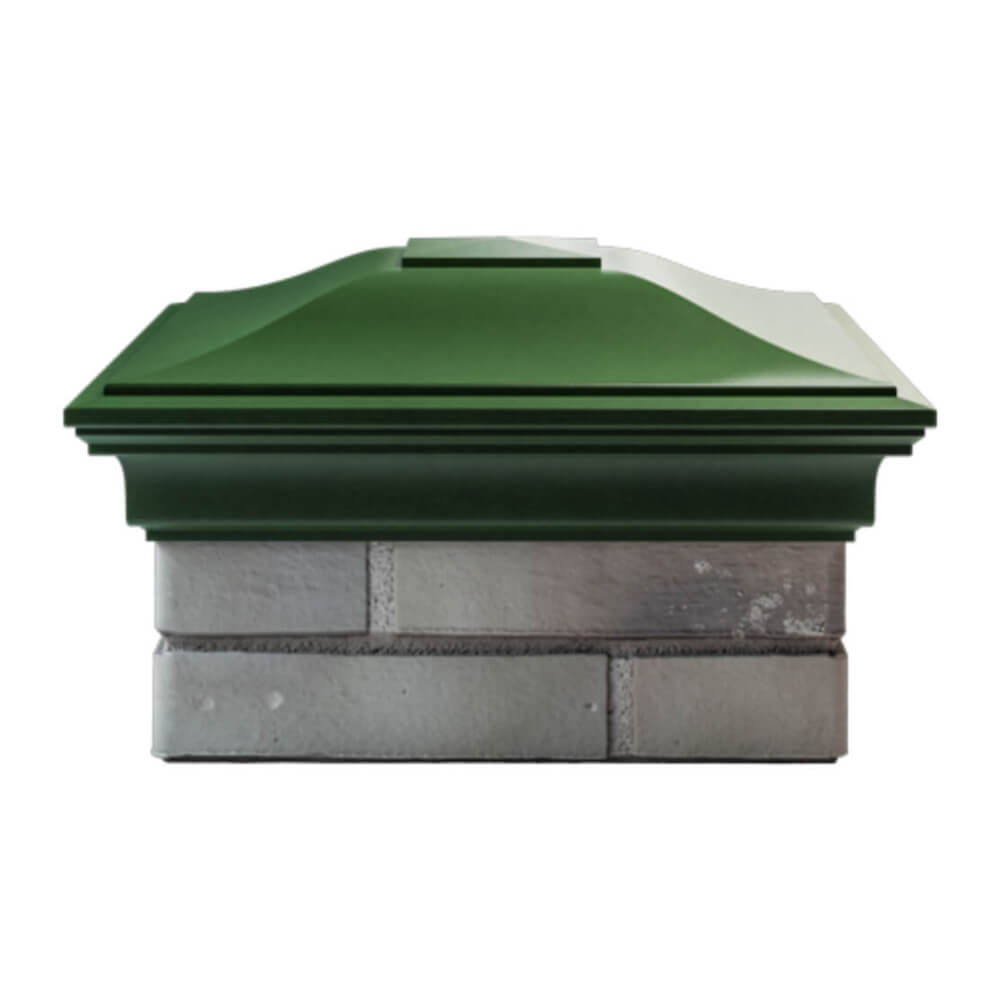 Колпак Zking Монблан Зеленый на столб 1.5х1.5 еврокирпича 0.7НФ (355х355мм) Ломоносов фото