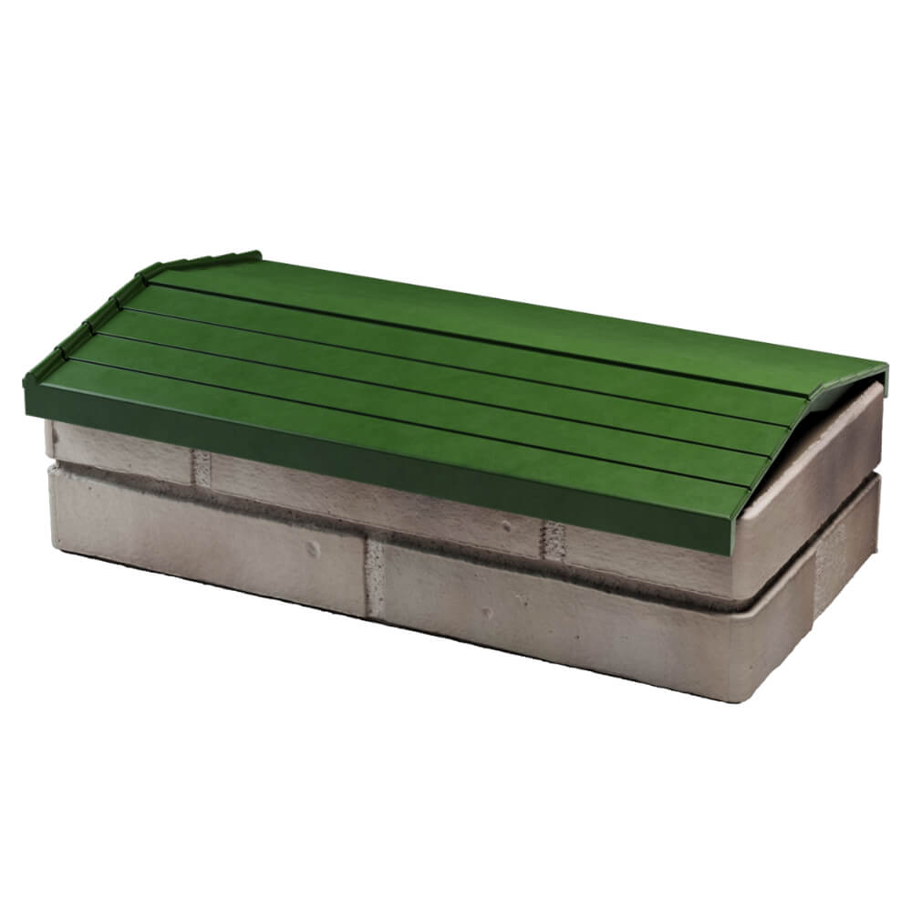 Парапет Zking Бона ХайТек Зеленый с посадкой на 1 кирпич (200/225/255мм) в Ломоносове фото