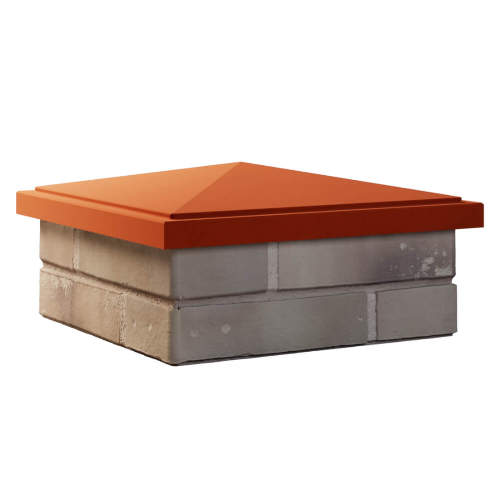 Колпак Zking БонаМоно Красный на столб 1.5х1.5 кирпича (385х385, 400х400мм) в Ломоносове фото