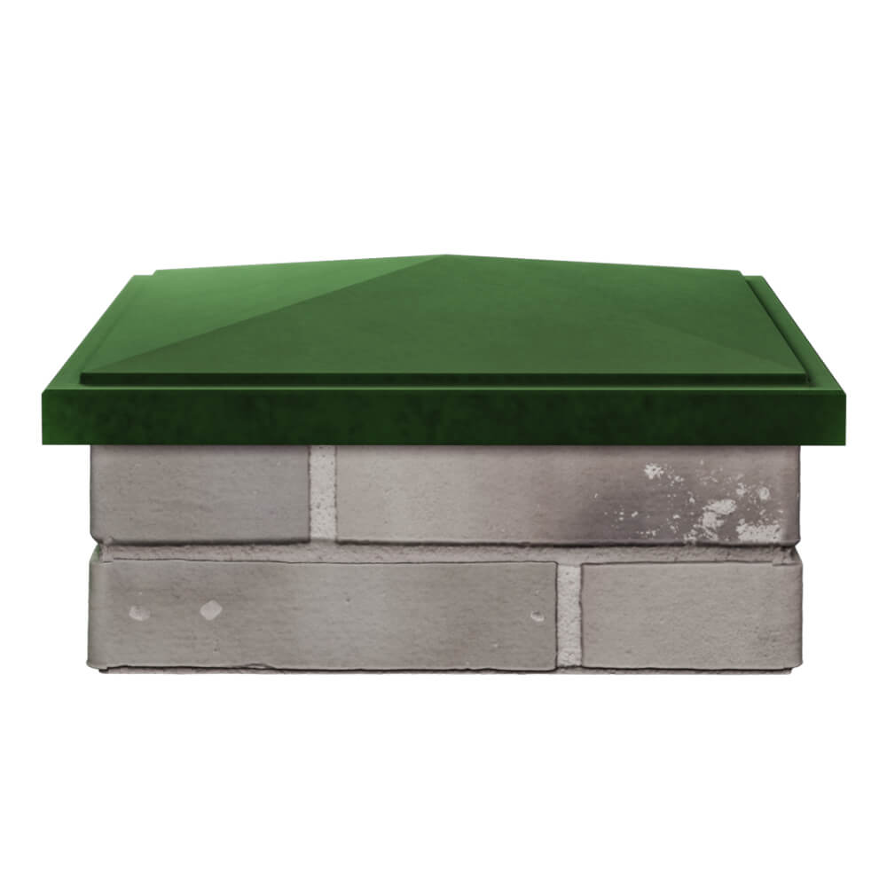 Колпак Zking БонаМоно Зеленый на столб 1.5х1.5 кирпича (385х385, 400х400мм) Ломоносов фото