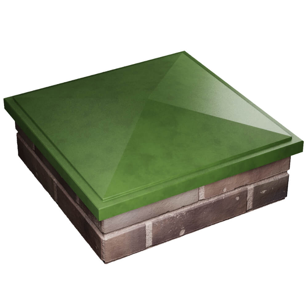 Колпак Zking БонаМоно Зеленый на столб 2х2 кирпича (515х515, 530х530мм) в Ломоносове фото