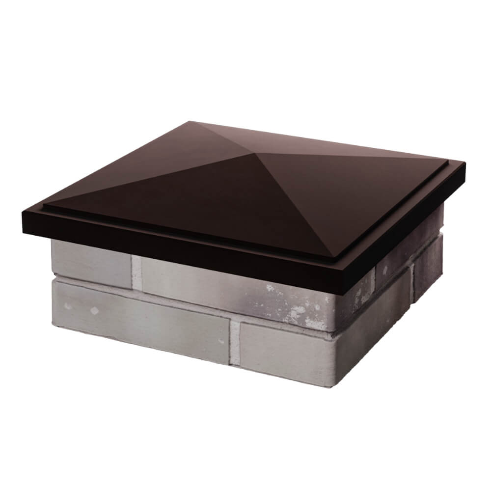 Колпак Zking БонаМоно Коричневый на столб 1.5х1.5 кирпича (385х385, 400х400мм) в Ломоносове фото