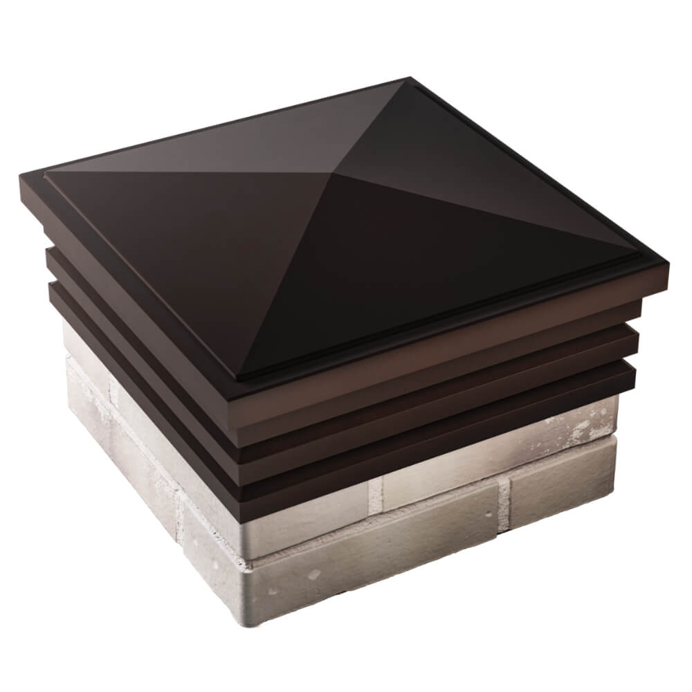 Колпак Zking Бона ХайТек Коричневый на столб 1.5х1.5 кирпича (385х385мм) в Ломоносове фото