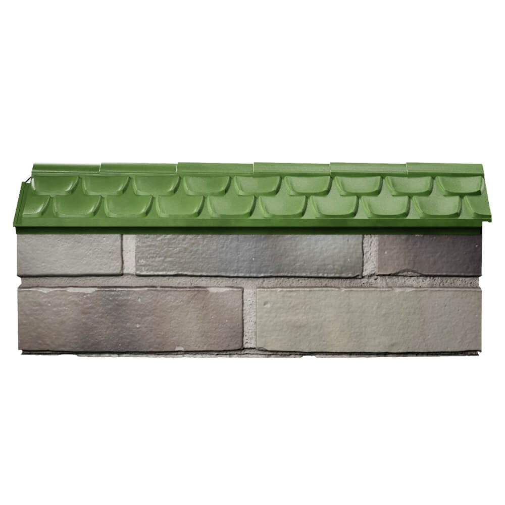 Парапет Zking Эльбрус Зеленый с посадкой на 0.5 кирпича (130мм) в Ломоносове фото