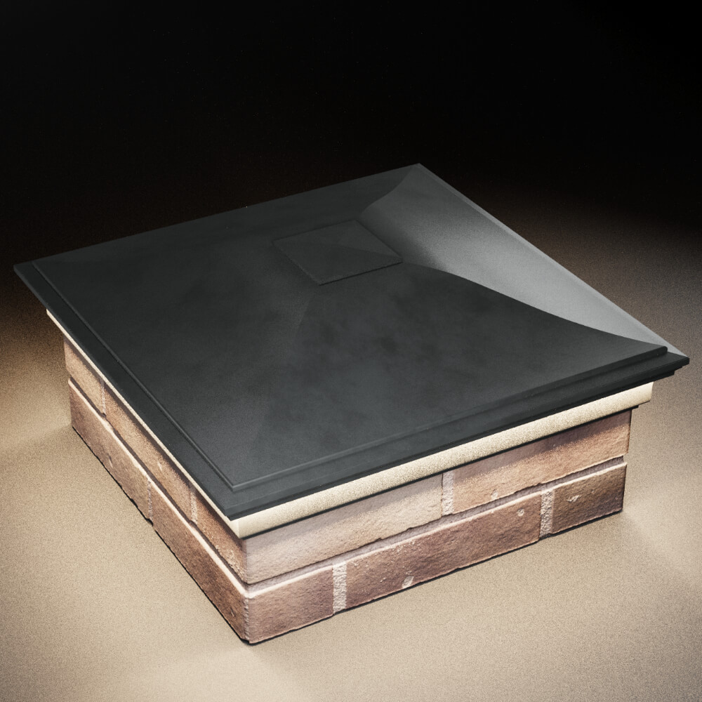 Колпак Zking Монблан Серый на столб 2х2 кирпича (515х515мм) c подсветкой в Ломоносове фото