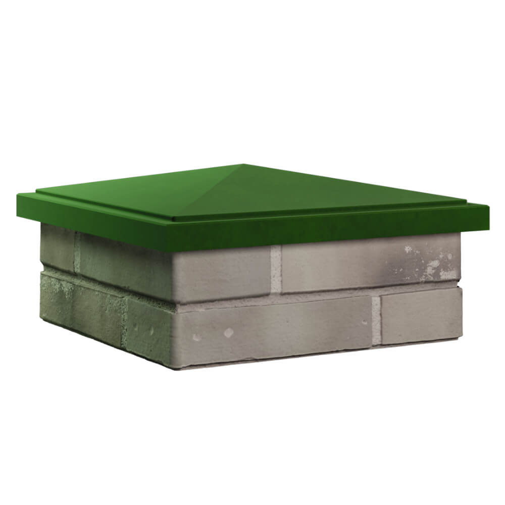 Колпак Zking БонаМоно Зеленый на столб 1.5х1.5 кирпича (385х385, 400х400мм) в Ломоносове фото