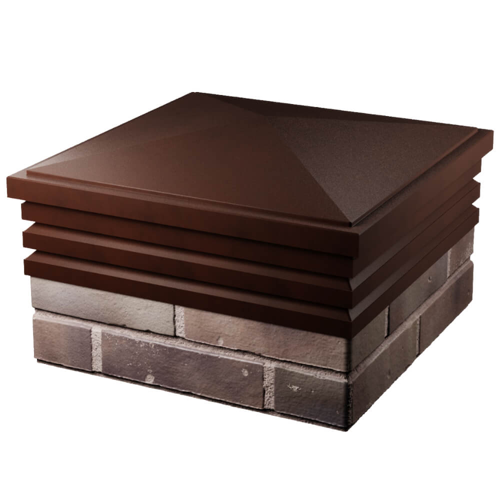 Колпак Zking Бона ХайТек Коричневый на столб 2х2 кирпича (513х513мм) в Ломоносове фото